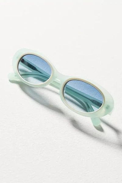 For Love & Lemons Oval Sunglasses In Yellow