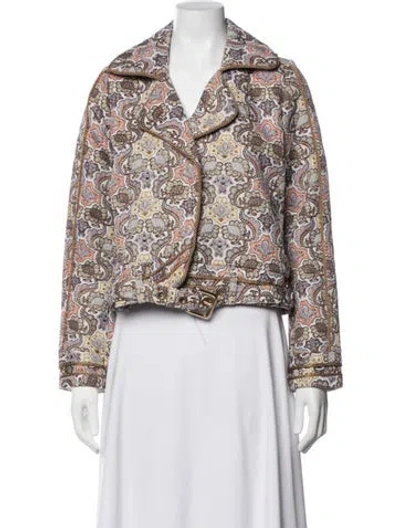 Pre-owned For Love & Lemons Paisley Print Jacket In White