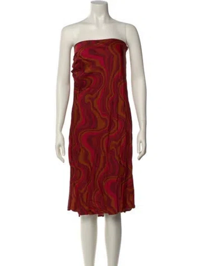 Pre-owned For Love & Lemons Paisley Print Mini Dress In Red