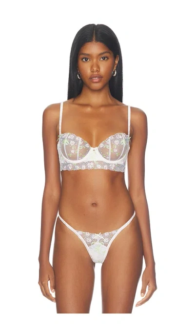 For Love & Lemons Pastel Bouquets Underwire Bra In Pink