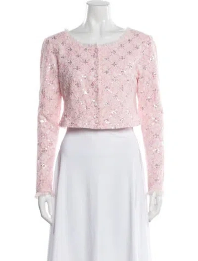 Pre-owned For Love & Lemons Patterned Jacket In Pink