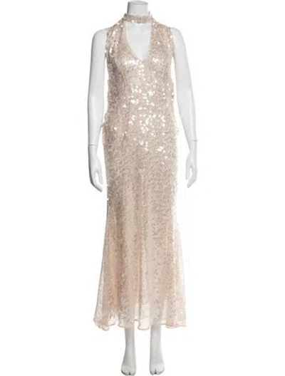 Pre-owned For Love & Lemons Patterned Long Dress W/ Tags In Multi