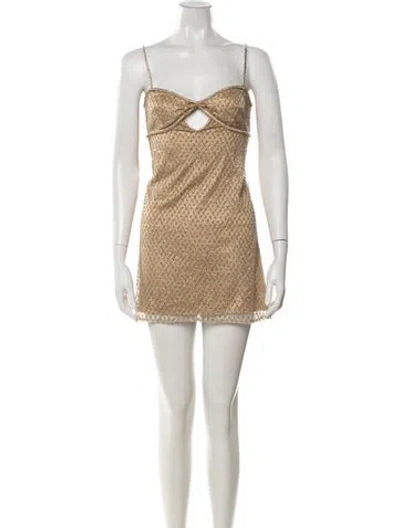 Pre-owned For Love & Lemons Patterned Mini Dress