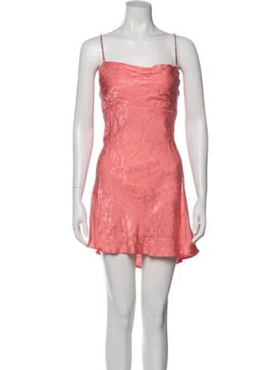 Pre-owned For Love & Lemons Patterned Mini Dress In Pink