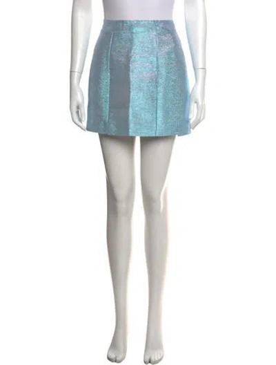 Pre-owned For Love & Lemons Patterned Mini Skirt W/ Tags In White