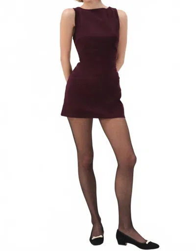 For Love & Lemons Pauline Mini Dress In Burgundy In Red