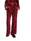 For Love & Lemons Penny Wide Leg Pant In Red In Red