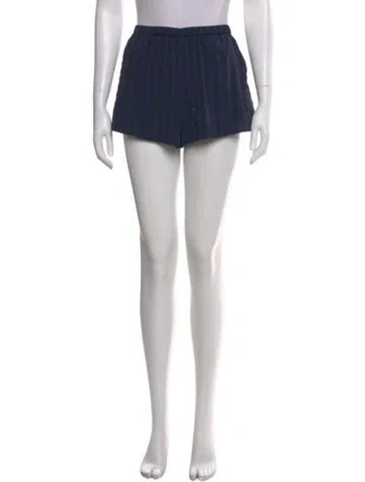 Pre-owned For Love & Lemons Plaid Print Mini Shorts W/ Tags In Black