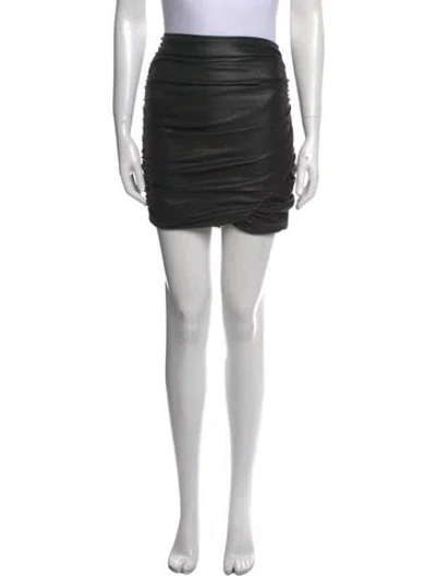 Pre-owned For Love & Lemons Pleated Accents Mini Skirt In Black