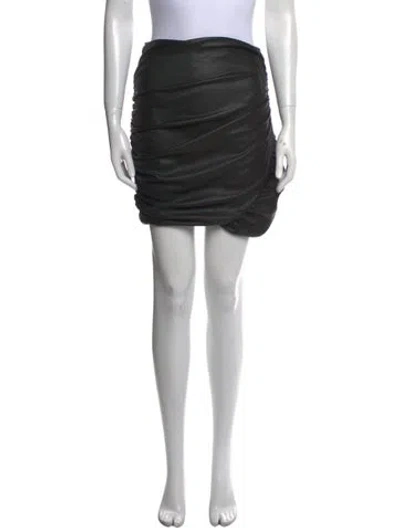 Pre-owned For Love & Lemons Pleated Accents Mini Skirt In Black