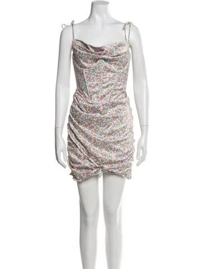 Pre-owned For Love & Lemons Printed Mini Dress In Multi