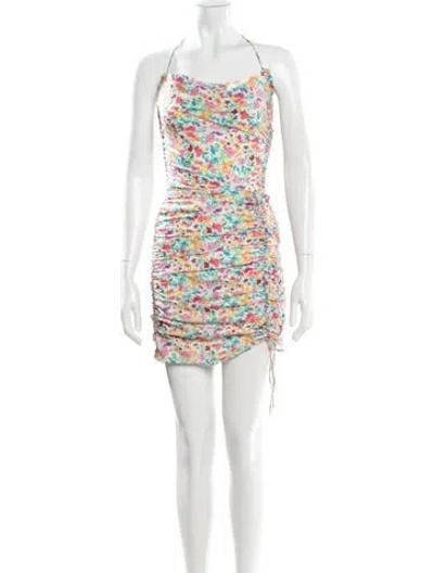 Pre-owned For Love & Lemons Printed Mini Dress In Pink