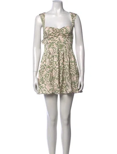 Pre-owned For Love & Lemons Printed Mini Dress In Pink