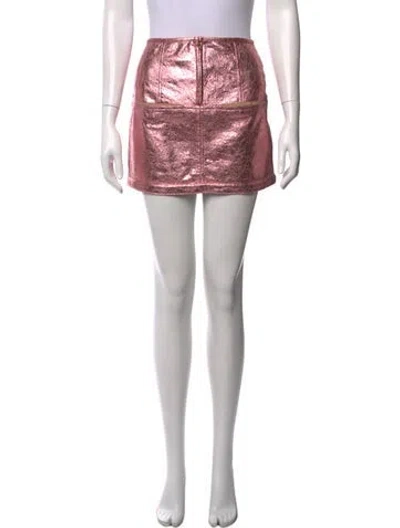 Pre-owned For Love & Lemons Printed Mini Skirt