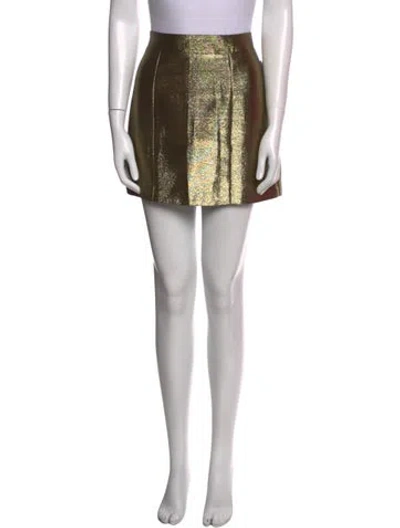 Pre-owned For Love & Lemons Printed Mini Skirt W/ Tags