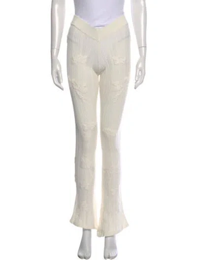 Pre-owned For Love & Lemons Printed Wide Leg Pants In Neutral