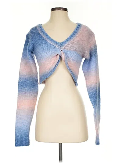 Pre-owned For Love & Lemons Pullover Sweater In Blue