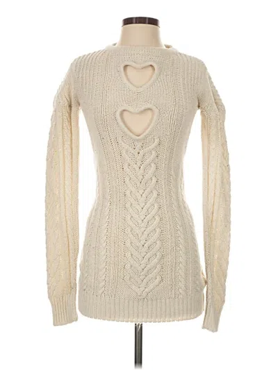 Pre-owned For Love & Lemons Pullover Sweater In Ivory