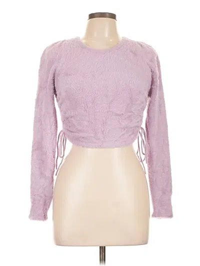 For Love & Lemons Pullover Sweater In Purple