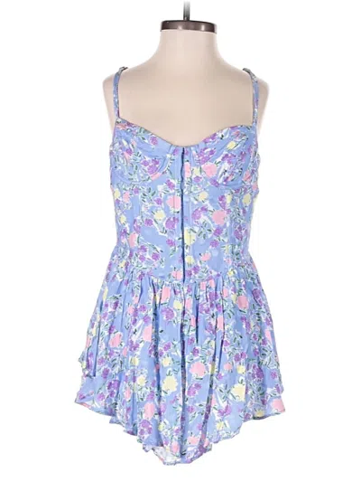 Pre-owned For Love & Lemons Romper In Blue