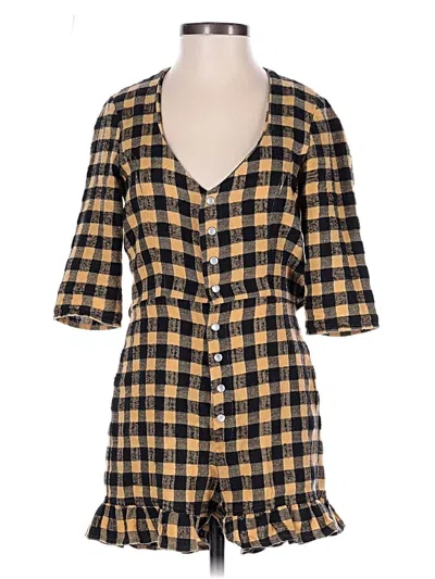 Pre-owned For Love & Lemons Romper In Gold