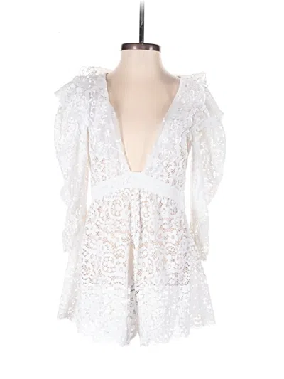 Pre-owned For Love & Lemons Romper In White
