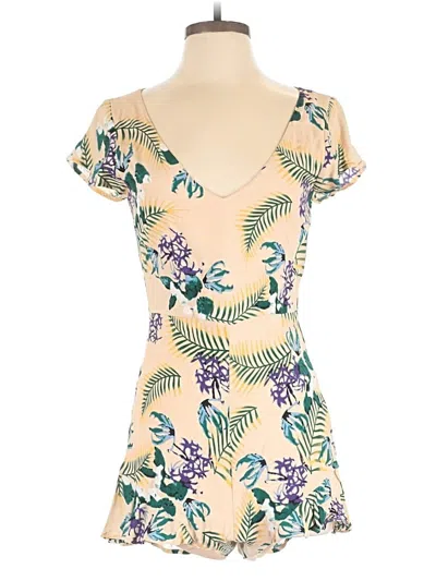 Pre-owned For Love & Lemons Romper In Yellow