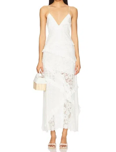 For Love & Lemons Rosalyn Maxi Dress In White