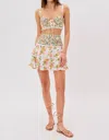 For Love & Lemons Rosalyn Mini Skirt In Marigold In Gold