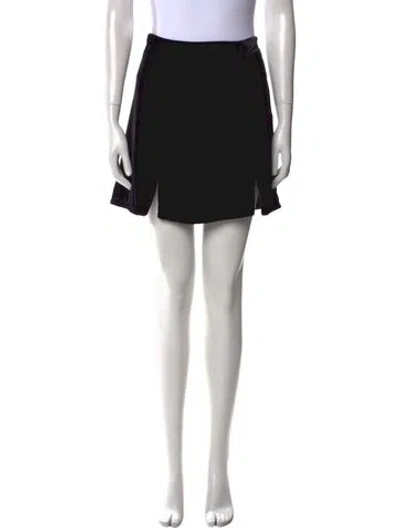Pre-owned For Love & Lemons Ruffle Embellishment Mini Skirt In Black