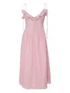 For Love & Lemons Ruffled Polka-dot Midi Dress