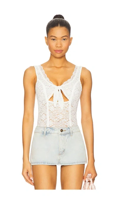 For Love & Lemons Sally Teddy In White