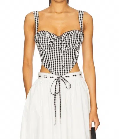 For Love & Lemons Sammie Bustier Top In Black In Multi