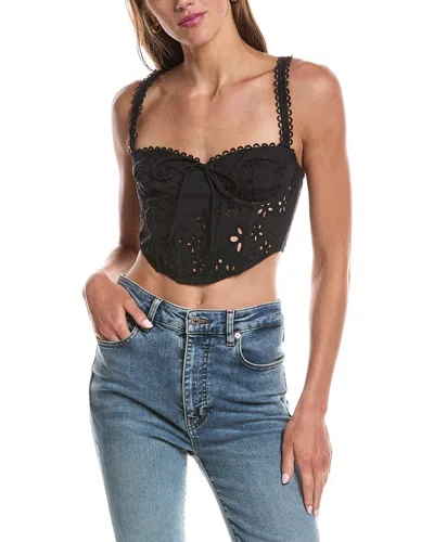 For Love & Lemons Sammie Corset Top In Black