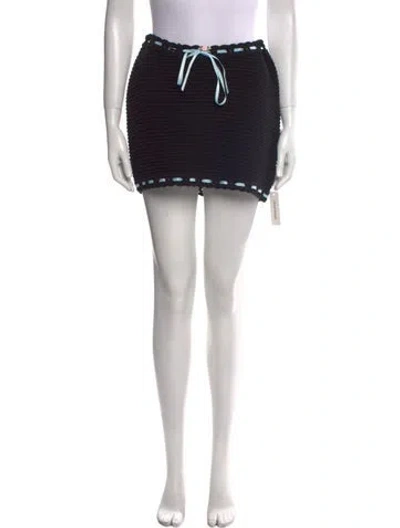 Pre-owned For Love & Lemons Scalloped Accent Mini Skirt W/ Tags In Multi