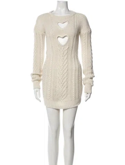 Pre-owned For Love & Lemons Scoop Neck Long Dress In Neutral