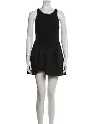 Pre-owned For Love & Lemons Scoop Neck Mini Dress In Black