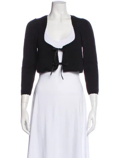 Pre-owned For Love & Lemons Scoop Neck Sweater In Black