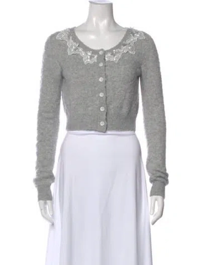 Pre-owned For Love & Lemons Scoop Neck Sweater In Gray