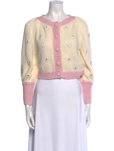 Pre-owned For Love & Lemons Scoop Neck Sweater W/ Tags In Neutral