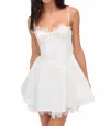 For Love & Lemons Shae Lace-insert Mini Dress In White