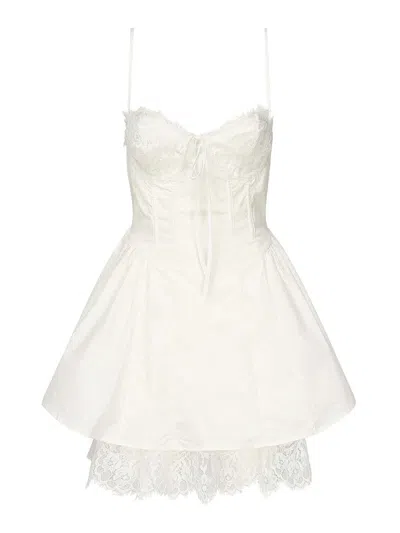 For Love & Lemons Shae Mini Dress In White