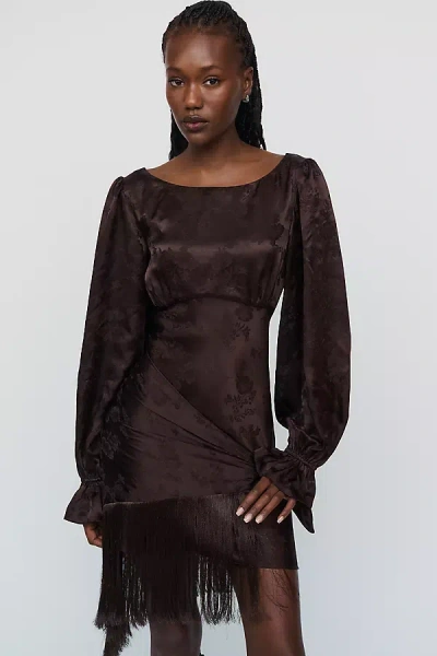 For Love & Lemons Sierra Mini Dress In Brown