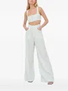 For Love & Lemons Skyler Striped Corset Top In White