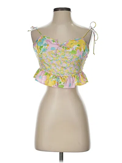 Pre-owned For Love & Lemons Sleeveless Blouse In Pink
