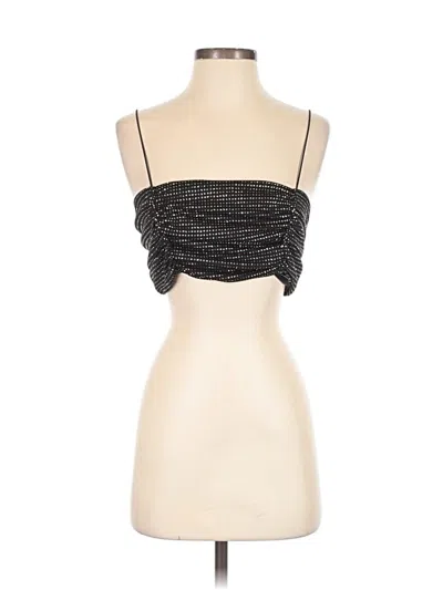 Pre-owned For Love & Lemons Sleeveless Top Black Strapless Neckline Tops