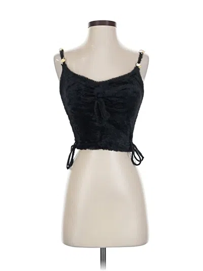 Pre-owned For Love & Lemons Sleeveless Top Black Sweetheart Neckline Tops
