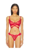 For Love & Lemons Sonja Underwire Bra In Red