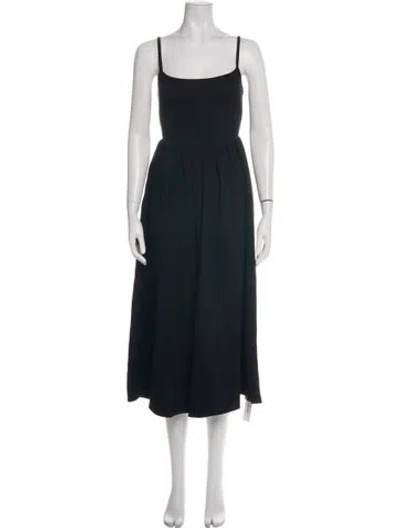 Pre-owned For Love & Lemons Square Neckline Midi Length Dress In Black