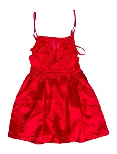 Pre-owned For Love & Lemons Square Neckline Mini Dress W/ Tags In Multi